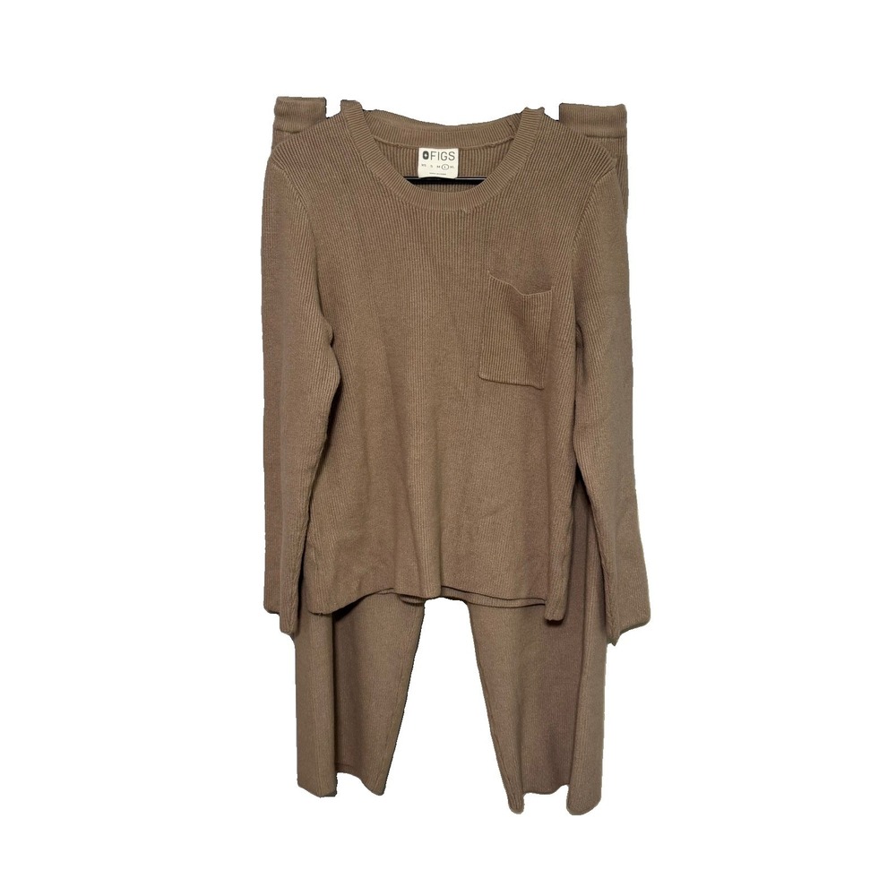 Figs Knit Ribbed Sweater Loungewear Set Women's Size Large